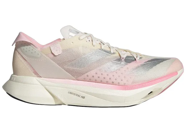 adidas Adizero Adios Pro 3 Chalk White Silver Metallic Clear Pink