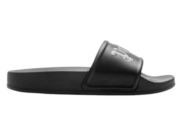 Palm Angels Pool Sliders Black White