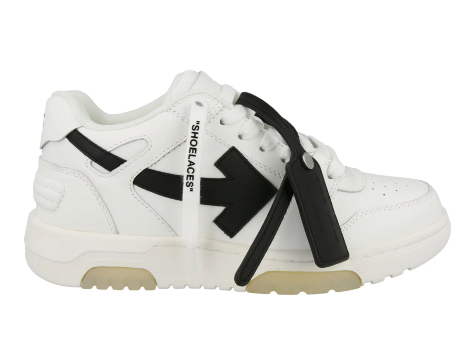 OFF-WHITE Out Of Office OOO Low Tops White Black