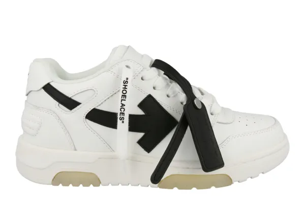 OFF-WHITE Out Of Office OOO Low Tops White Black