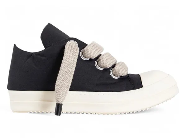 Rick Owens DRKSHDW Hollywood Jumbo Lace Puffer Low Top Black Milk