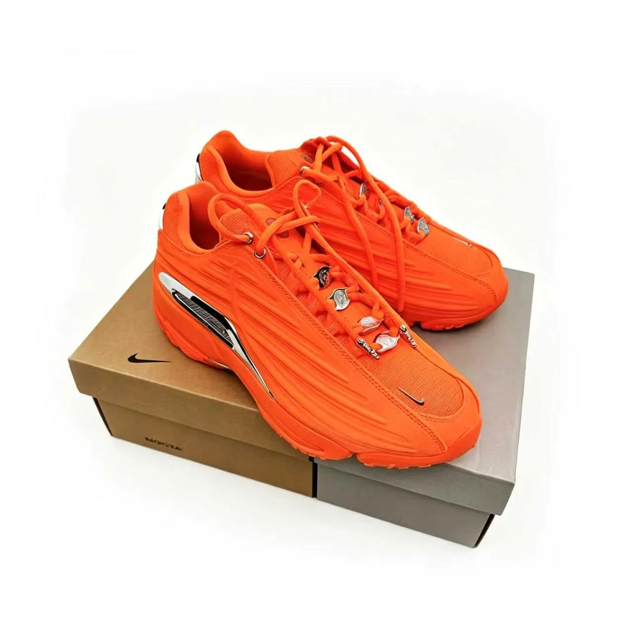 Chrome Hearts x Drake x Nike NOCTA Hot Step 2 Orange Sneakers