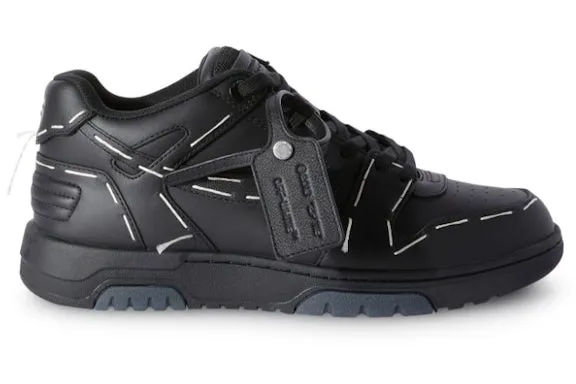 OFF-WHITE Out Of Office OOO Low Tops Sartorial Stitching Black Black
