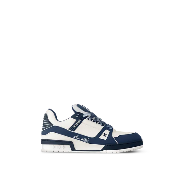 Louis Vuitton LV Trainer Sneaker White Blue
