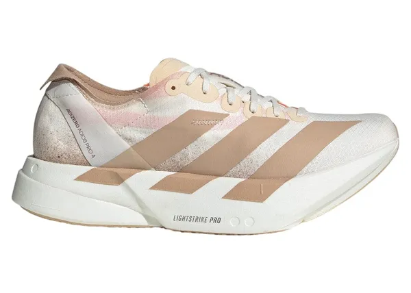adidas Adizero Adios Pro 4 Chalk White Warm Sandstone Semi Impact Orange