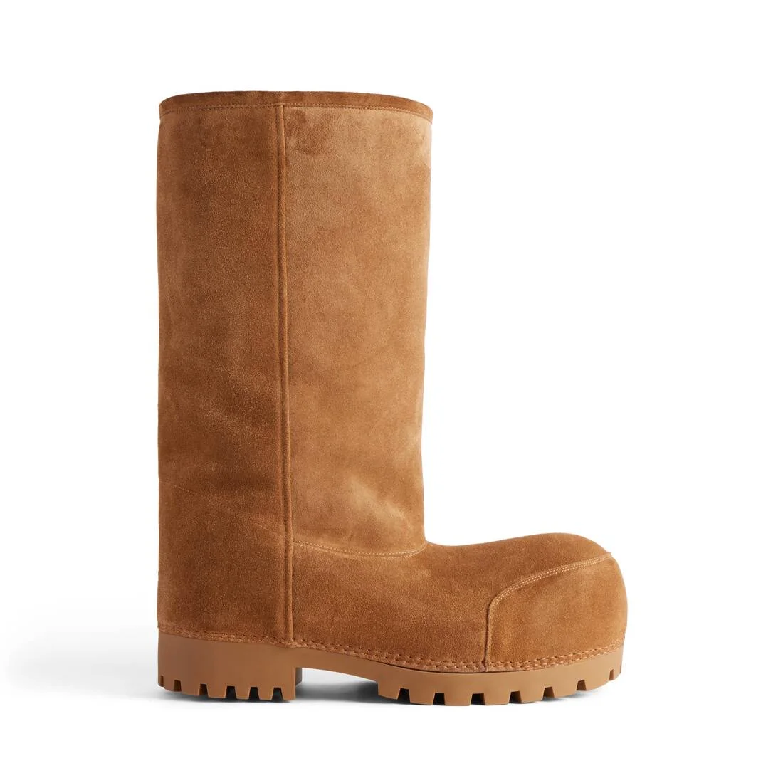 Balenciaga Alaska Fur High Boot for Women in Brown
