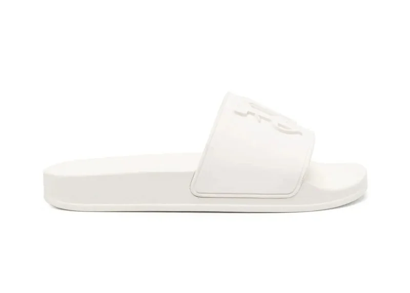 Palm Angels PA Monogram Pool Slides White