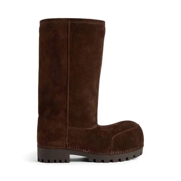Balenciaga Women's Alaska Fur High Boot in Light Espresso