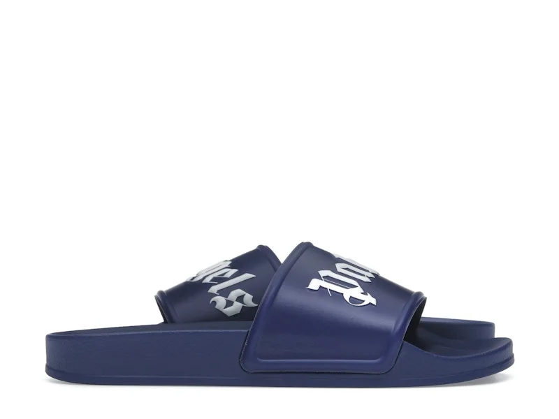 Palm Angels Pool Slides Dark Blue White SS23