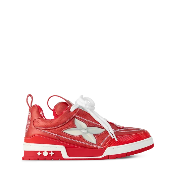Louis Vuitton LV Skate Red Metallic and perforated calf leather