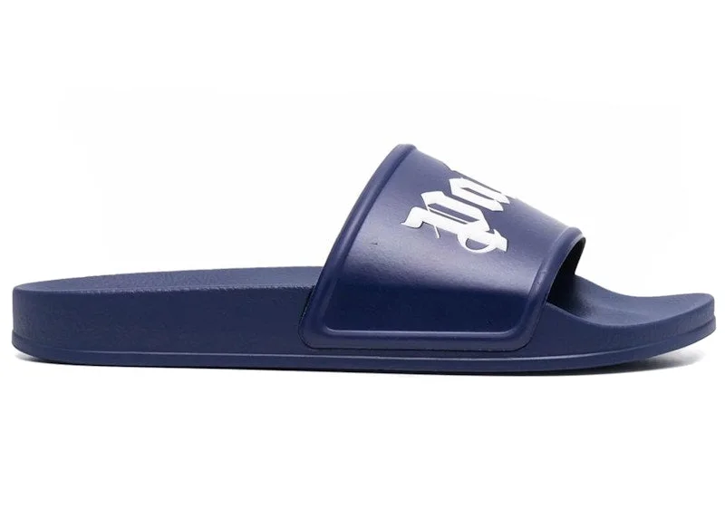 Palm Angels Pool Slides Blue White