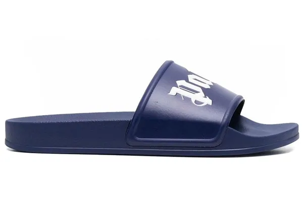 Palm Angels Pool Slides Blue White