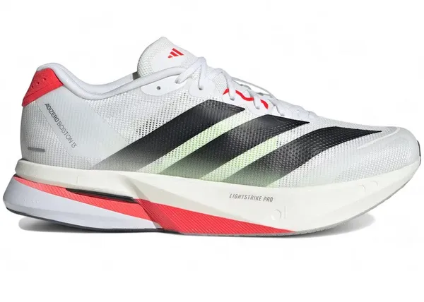 adidas Adizero Boston 13 White Black Lucid Red