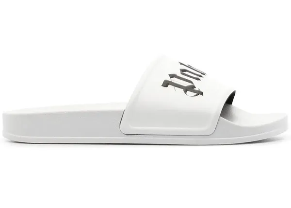 Palm Angels Logo Slide White Black