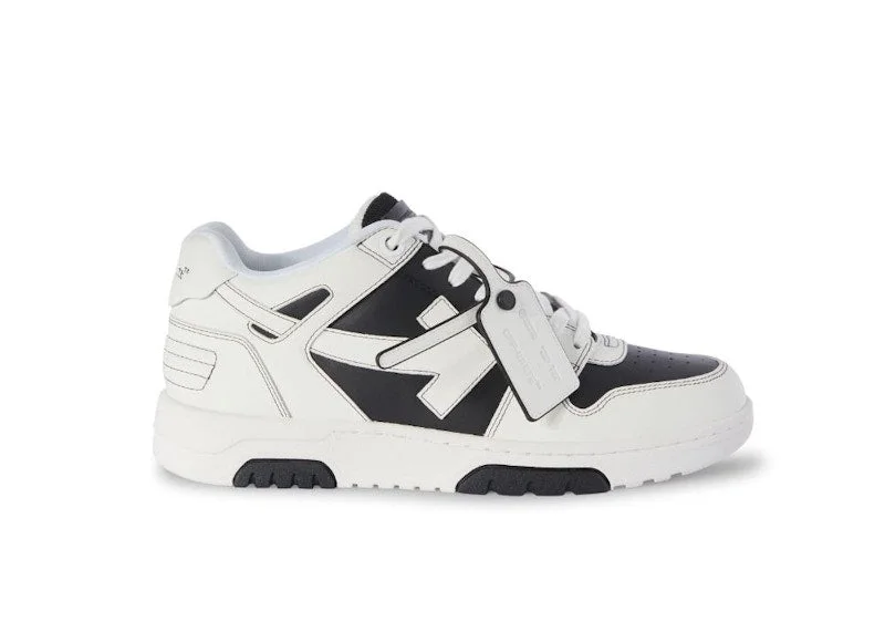 OFF-WHITE Out Of Office OOO Low Tops Black White