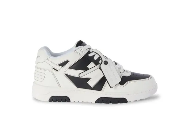 OFF-WHITE Out Of Office OOO Low Tops Black White