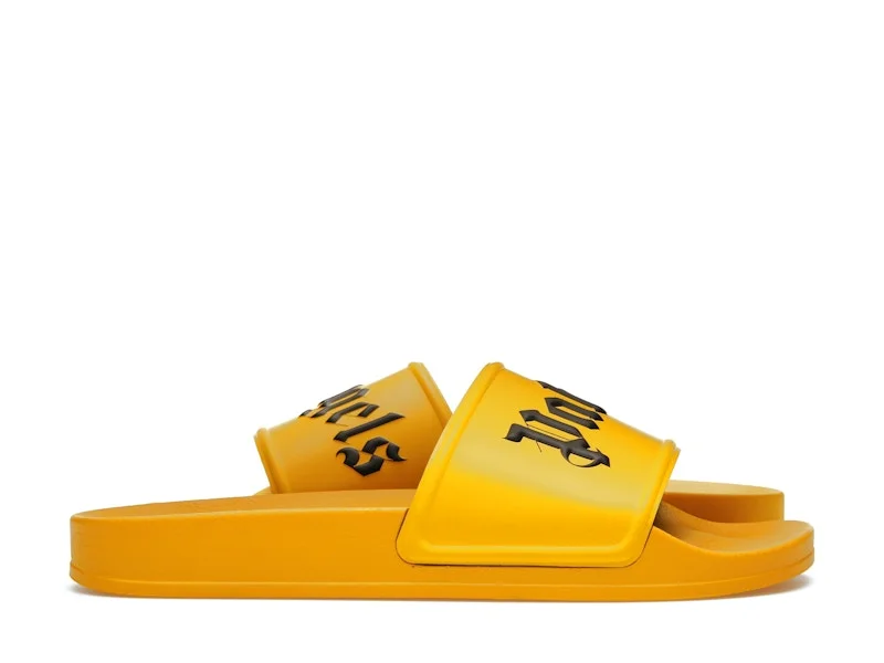 Palm Angels Pool Slides Yellow Black