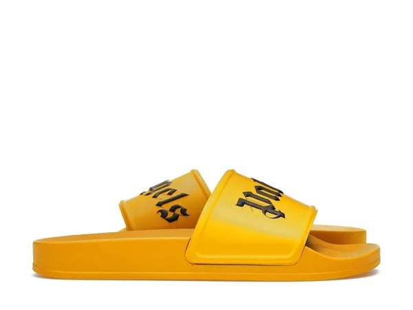 Palm Angels Pool Slides Yellow Black