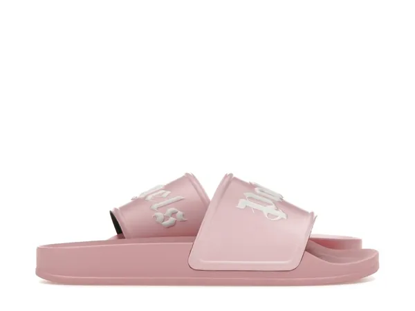 Palm Angels Pool Slides Soft Pink White