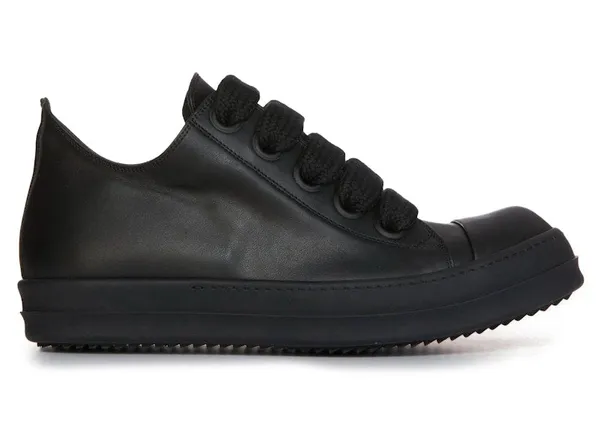 Rick Owens Lido Jumbo Laced Low Black