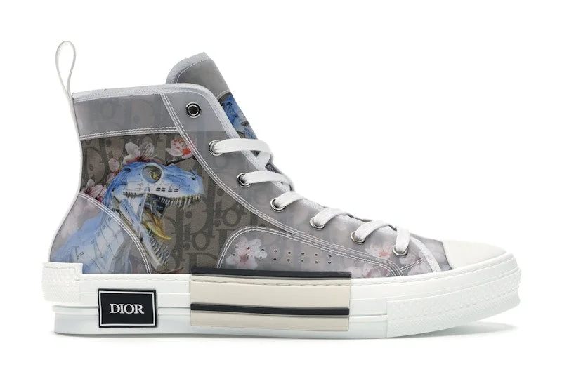 Dior B23 High Canvas Sorayama Dinosaur Brown