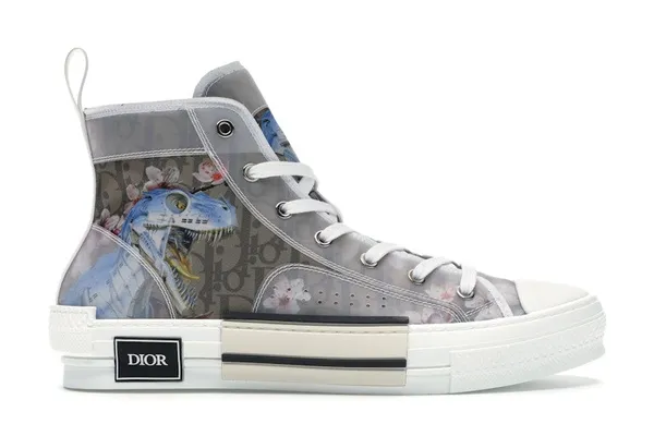 Dior B23 High Canvas Sorayama Dinosaur Brown
